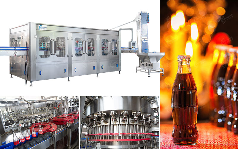 玻璃瓶可樂汽水灌裝線 玻璃瓶可樂汽水灌裝線